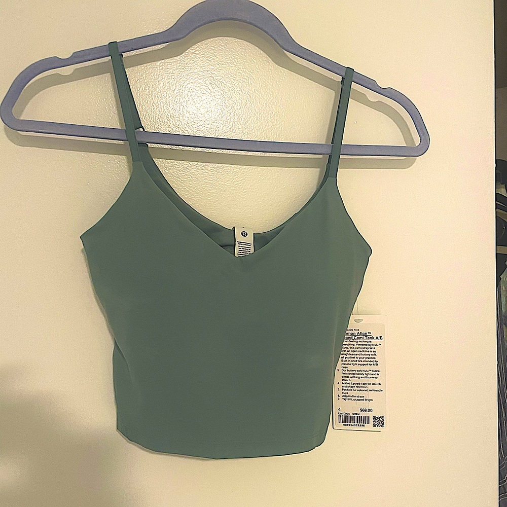 Lululemon Athletica Green Sleeveless Fitted Camisole